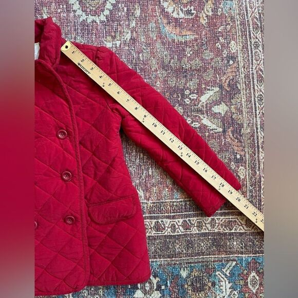 Kids crazy 8 size 7/8 Red Quilted Double-Breasted Pea Coat - Picture 3 of 10